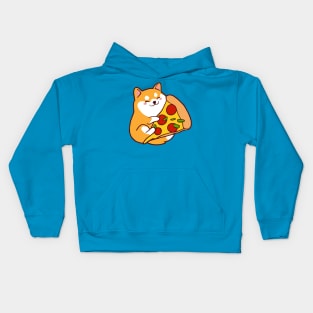 Pepperoni Pizza Shibe Kids Hoodie